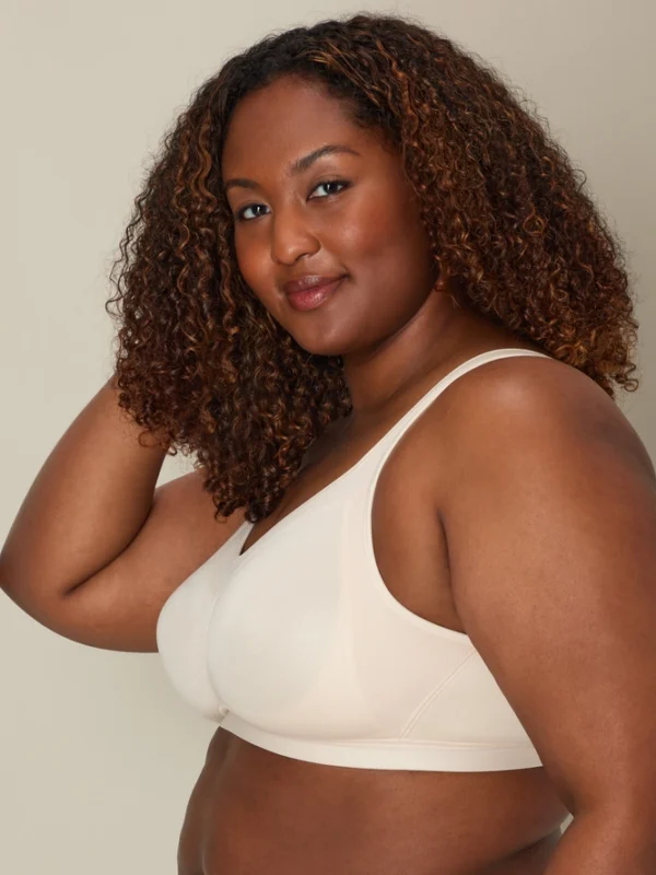 brasier-sin-aros-de-playtex-máximo-soporte-beige-lateral