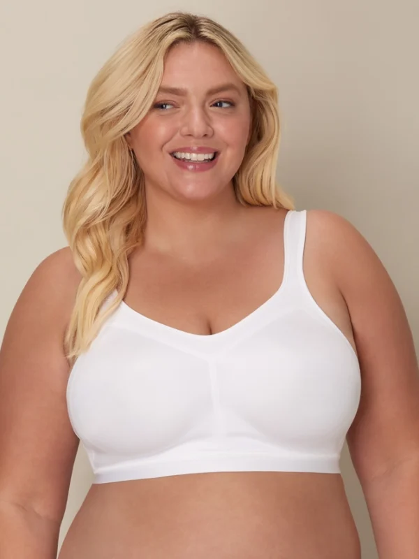 brasier-sin-aros-de-playtex-máximo-soporte-blanco-frontal